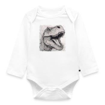 Statement Dinosaurus Dino Costume Tshirts Cool Old - Organic Longsleeve Baby Bodysuit - white - Front