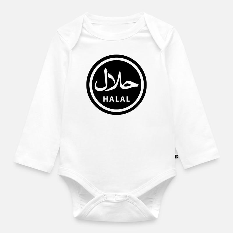 Halal - Body Bébé bio manches longues - blanc