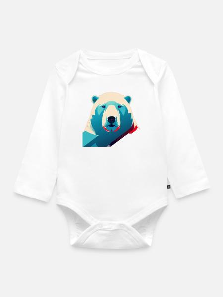 Polarbär - Baby Bio-Langarm-Body - Weiß