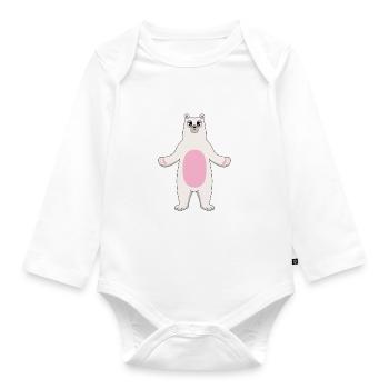 Unter Druck Funktioniere Ich Am Besten Umarmung - Baby Bio-Langarm-Body - Weiß - Vorne