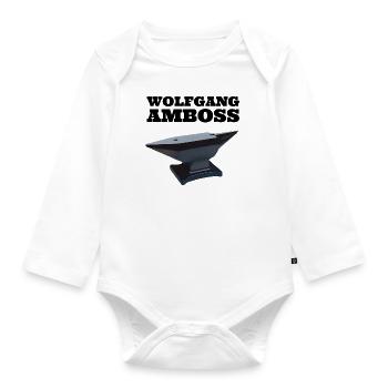 Wolfgang Amboss T shirt - Baby Bio-Langarm-Body - Weiß - Vorne