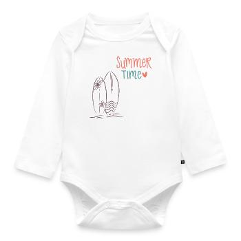 Summer Time - Baby Bio-Langarm-Body - Weiß - Vorne