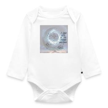 I Love You To The Moon And Back Gifts - Organic Longsleeve Baby Bodysuit - white - Front