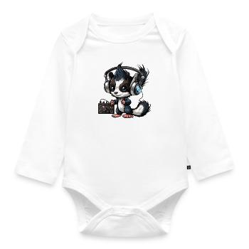 Stinkin Beats - Organic Longsleeve Baby Bodysuit - white - Front