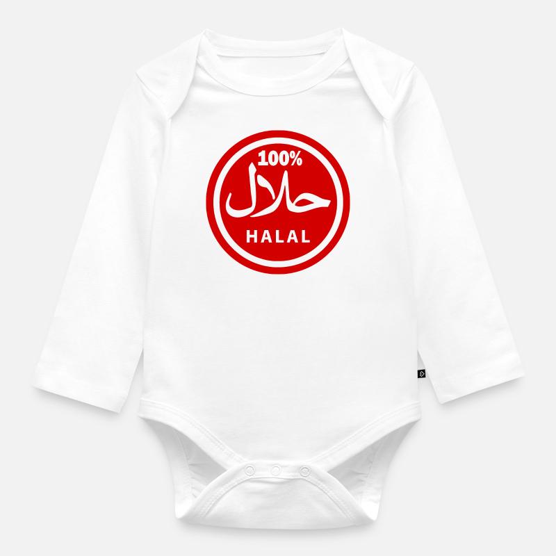 Halal - Body Bébé bio manches longues - blanc