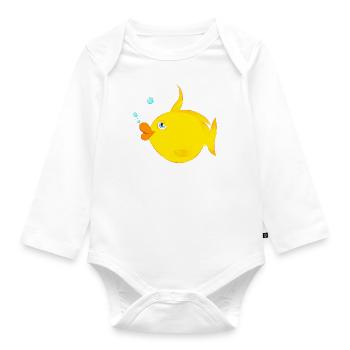 Poisson - Body Bébé bio manches longues - blanc - Devant