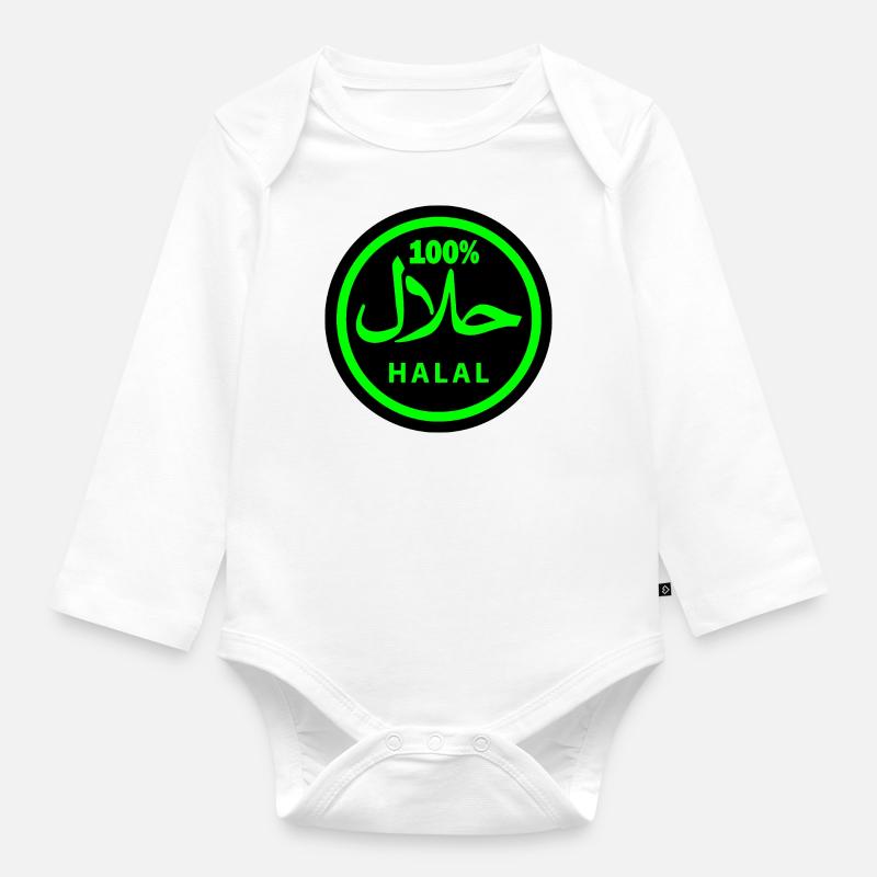 Halal - Baby Bio-Langarm-Body - Weiß