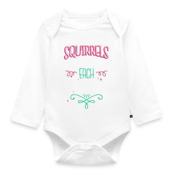 present idea funny happy bday fun funny sayings - Baby Bio-Langarm-Body - Weiß - Vorne