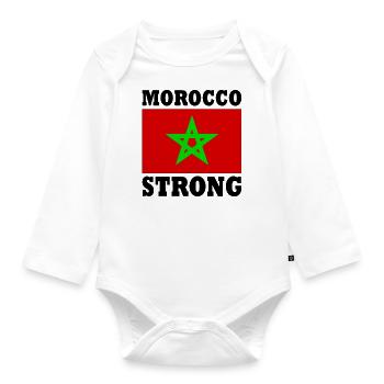 Morocco strong maroc - Body Bébé bio manches longues - blanc - Devant