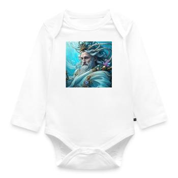 Neptun - Baby Bio-Langarm-Body - Weiß - Vorne