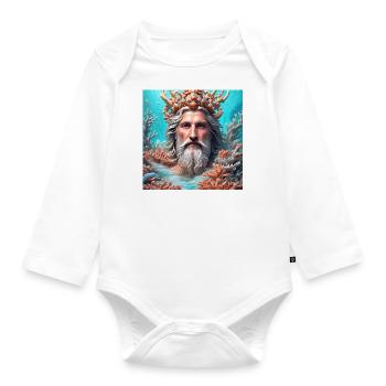 Neptun - Baby Bio-Langarm-Body - Weiß - Vorne