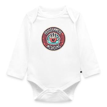 Programmers Medicine - Organic Longsleeve Baby Bodysuit - white - Front