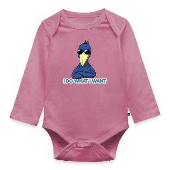 Shoebill Bird Ornithologist Forest I Gift - Organic Longsleeve Baby Bodysuit - mauve - Front