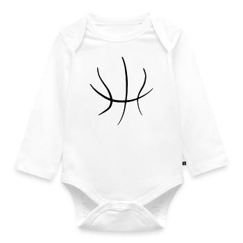 Basketball 49 - Baby Bio-Langarm-Body - Weiß - Vorne