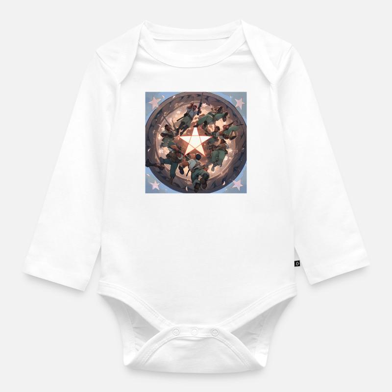 Die Luftwaffe - Baby Bio-Langarm-Body - Weiß