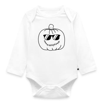 cool pumpkin - Baby Bio-Langarm-Body - Weiß - Vorne