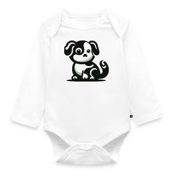 Chien Mignon - Body Bébé bio manches longues - blanc - Devant