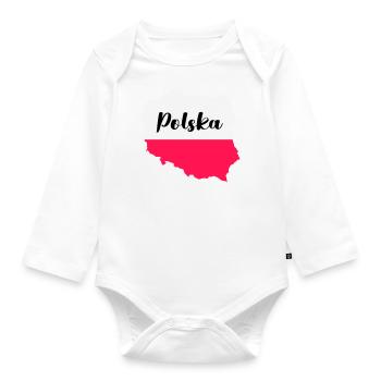 Poland Polska - Organic Longsleeve Baby Bodysuit - white - Front
