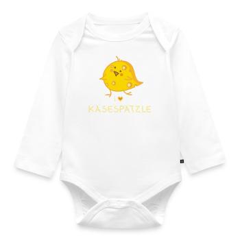 Ich liebe Spätzle - Baby Bio-Langarm-Body - Weiß - Vorne