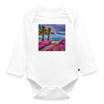 Caddy 1 - Baby Bio-Langarm-Body - Weiß - Vorne