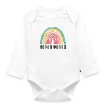 Rainbow Kids Baby Design - Organic Longsleeve Baby Bodysuit - white - Front