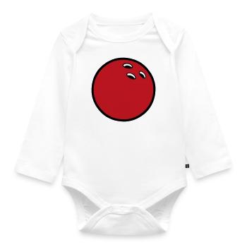 bowling ball 2510 - Organic Longsleeve Baby Bodysuit - white - Front