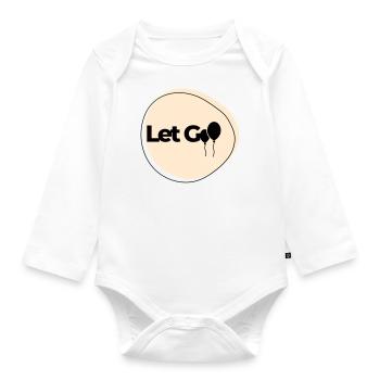 Loslassen - Baby Bio-Langarm-Body - Weiß - Vorne