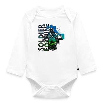 Soldier Fortune Military Army War Cool Navy Combat - Baby Bio-Langarm-Body - Weiß - Vorne