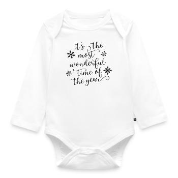 Most wonderful time - Baby Bio-Langarm-Body - Weiß - Vorne