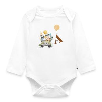 Brief an Safari - Baby Bio-Langarm-Body - Weiß - Vorne