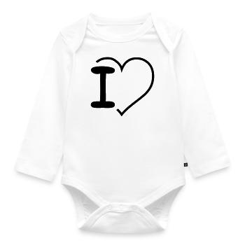 I Love Modern I Heart 2023 - Organic Longsleeve Baby Bodysuit - white - Front