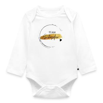 Team Schöpfer -positives Denken - Affirmationen - Baby Bio-Langarm-Body - Weiß - Vorne
