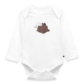 Ottilie for Peace - Organic Longsleeve Baby Bodysuit - white - Front
