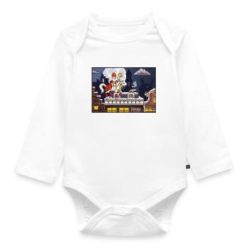 Saint Nicholas On December 5th - Organic Longsleeve Baby Bodysuit - white - Front
