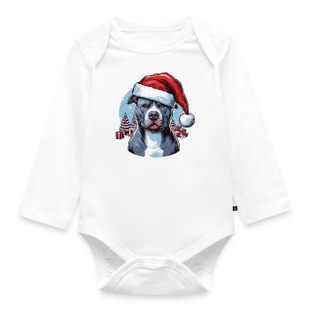 Pitbull Xmas Gifts - Organic Longsleeve Baby Bodysuit - white - Front