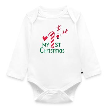 Mon premier Noël - Body Bébé bio manches longues - blanc - Devant
