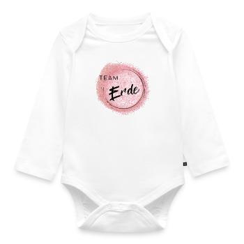 Team Erde - positives Denken - Affirmationen - Baby Bio-Langarm-Body - Weiß - Vorne