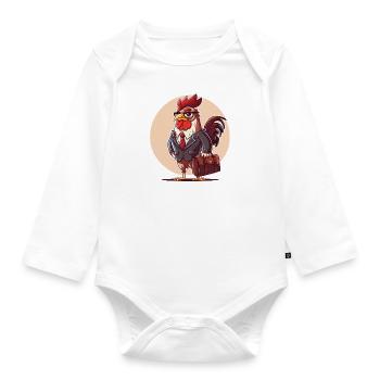 Entreprises du coq - Body Bébé bio manches longues - blanc - Devant