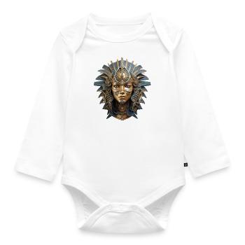 Osiris, god of the underworld and rebirth - Organic Longsleeve Baby Bodysuit - white - Front