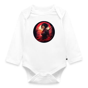 Legendary Fighter - Organic Longsleeve Baby Bodysuit - white - Front