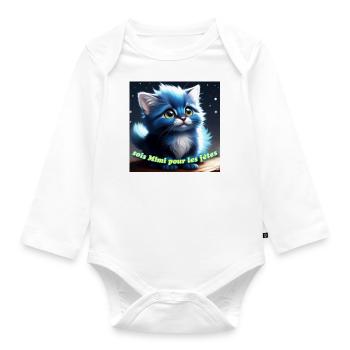 Be Mimi for the Holidays - Organic Longsleeve Baby Bodysuit - white - Front
