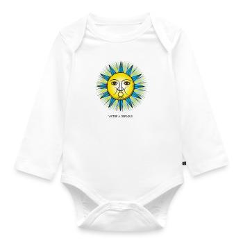 Winter Solstice 03 - Organic Longsleeve Baby Bodysuit - white - Front