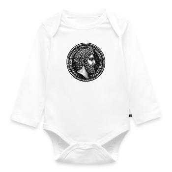 Antique Coin - Persian Drawing (Iran) - Organic Longsleeve Baby Bodysuit - white - Front