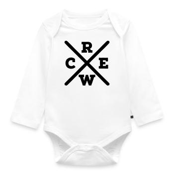 Crew - Baby Bio-Langarm-Body - Weiß - Vorne