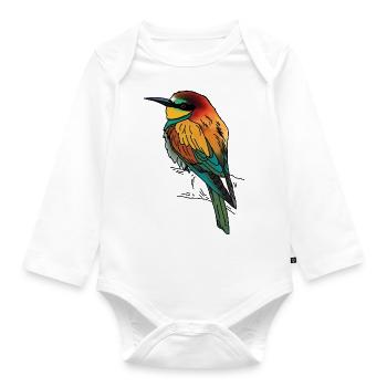 Bee-eater - Organic Longsleeve Baby Bodysuit - white - Front