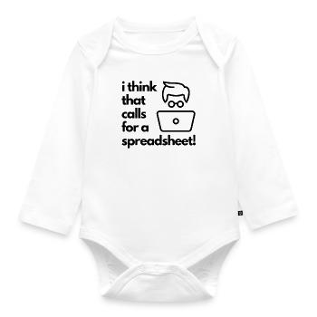 I think that calls for a spreadsheet - Organic Longsleeve Baby Bodysuit - white - Front