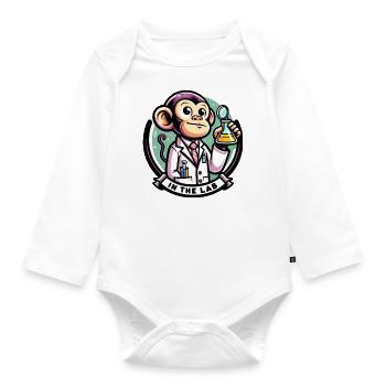 In the Lab - Baby Bio-Langarm-Body - Weiß - Vorne