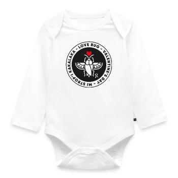 LOVE BUG - Organic Longsleeve Baby Bodysuit - white - Front