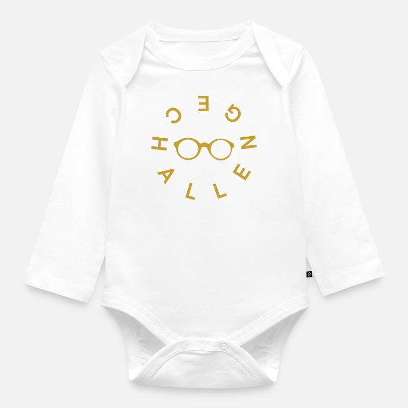 Challenge 2024 accepted - Organic Longsleeve Baby Bodysuit - white