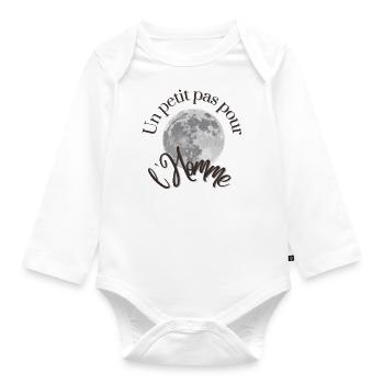 Un petit pas pour - Body Bébé bio manches longues - blanc - Devant